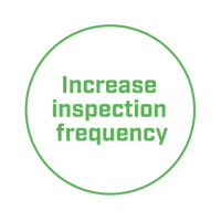 Increase inspection frequency